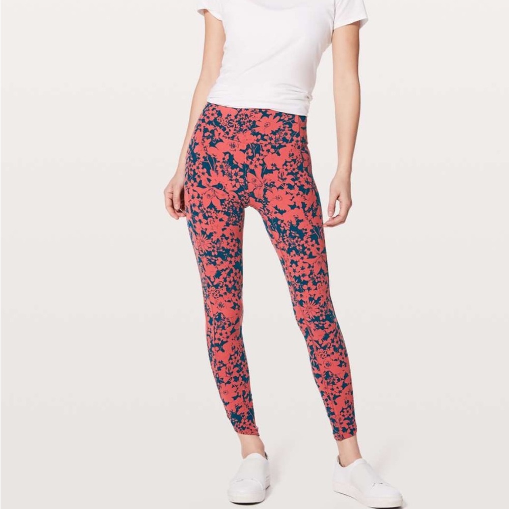 Lululemon All You Do Tight *25" Efflorescent Dark Canyon Onyx Blue 4
